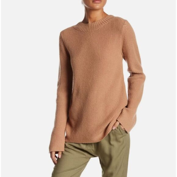 A.L.C. Markell Cashmere Wool Blend Tie Back Wide Sleeve Tunic Sweater Size Large - Picture 2 of 12